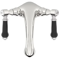 Orchard Winchester Basin Mixer Tap With Black Lever Handles - Chrome -Victorian Plumbing Shop t8152wbh l7