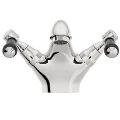 Orchard Winchester Basin Mixer Tap With Black Lever Handles - Chrome