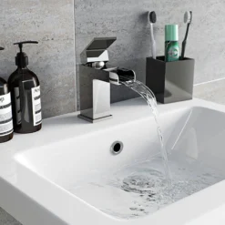 Orchard Derwent Square Waterfall Basin Mixer Tap - Chrome -Victorian Plumbing Shop tap200 l1