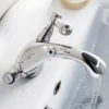 Orchard Winchester Basin Mixer Tap With White Lever Handles - Chrome -Victorian Plumbing Shop tap78a l8