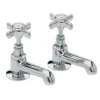 Heritage - Dawlish Basin Pillar Taps - Chrome -Victorian Plumbing Shop tdcrg00 large