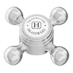 Trafalgar Crosshead Pillar Basin Taps (Pair) Chrome -Victorian Plumbing Shop tfgbasincp d3