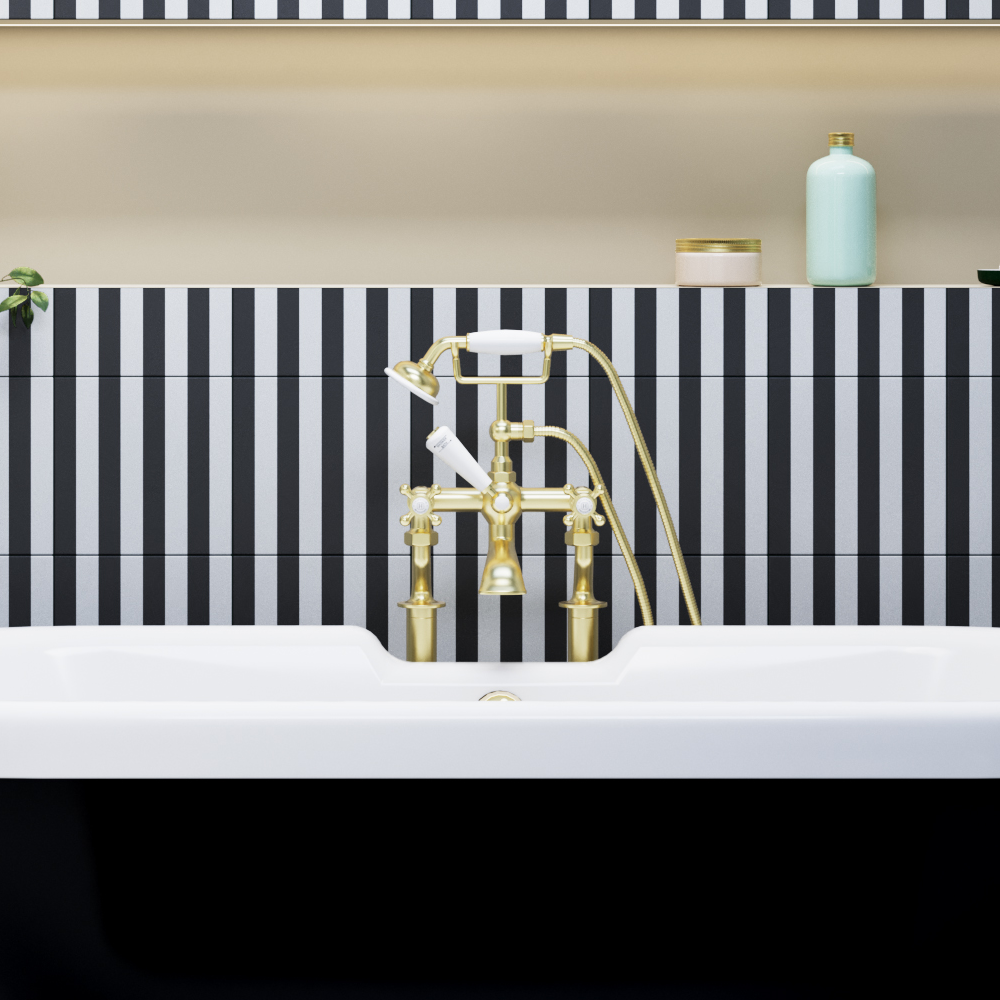 Trafalgar Crosshead Deck Mounted Bath Shower Mixer & Shower Kit Brushed Brass 3 Trafalgar Crosshead Deck Mounted Bath Shower Mixer & Shower Kit Brushed Brass - Image 3