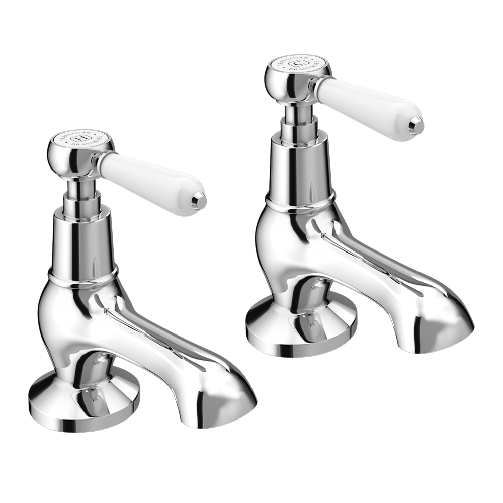 Trafalgar Lever Pillar Basin Taps (Pair) Chrome 1 Trafalgar Lever Pillar Basin Taps (Pair) Chrome