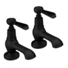 Trafalgar Lever Pillar Basin Taps (Pair) Matt Black With Black Levers 4 Trafalgar Lever Pillar Basin Taps (Pair) Matt Black With Black Levers -Victorian Plumbing Shop tfglevbasinmbblk