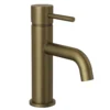 Trafalgar Round Mono Basin Tap - Antique Brass