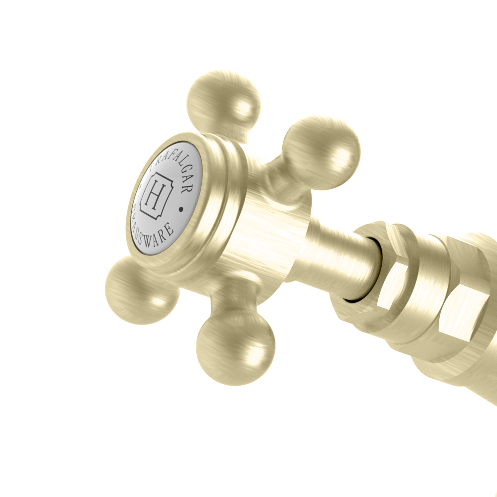 Trafalgar Crosshead Tall Basin Mixer Tap Brushed Brass 3 Trafalgar Crosshead Tall Basin Mixer Tap Brushed Brass - Image 3