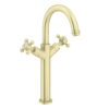 Trafalgar Crosshead Tall Basin Mixer Tap Brushed Brass -Victorian Plumbing Shop tfgtbtbb l2