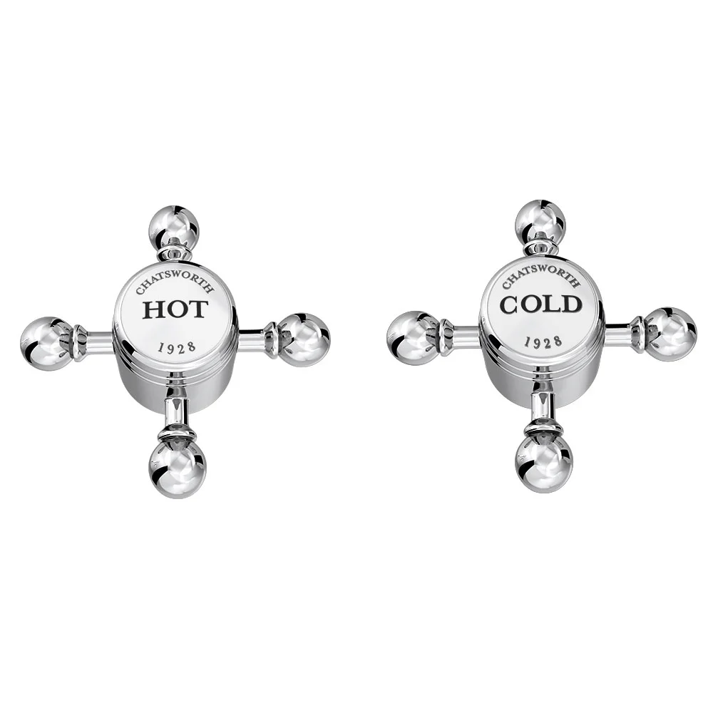 Chatsworth 1928 Traditional 3 Inch Spout Crosshead Pillar Basin Taps 2 Chatsworth 1928 Traditional 3 Inch Spout Crosshead Pillar Basin Taps - Image 2