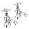 Chatsworth 1928 Traditional 3 Inch Spout Crosshead Pillar Basin Taps -Victorian Plumbing Shop trad009d l