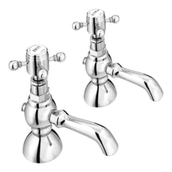 Chatsworth 1928 Traditional 5 Inch Spout Crosshead Pillar Basin Taps -Victorian Plumbing Shop trad01d l