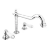 Chatsworth 1928 Traditional 3TH White Lever Deck Mounted Basin Mixer Tap With Curved Spout 13 Chatsworth 1928 Traditional 3TH White Lever Deck Mounted Basin Mixer Tap With Curved Spout -Victorian Plumbing Shop trad024d l
