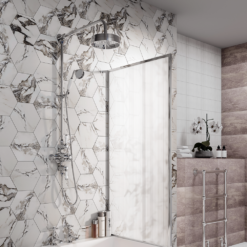 Arezzo Chrome Rigid Riser Kit With Shower Head, Handshower & Diverter -Victorian Plumbing Shop traf lrk d1a