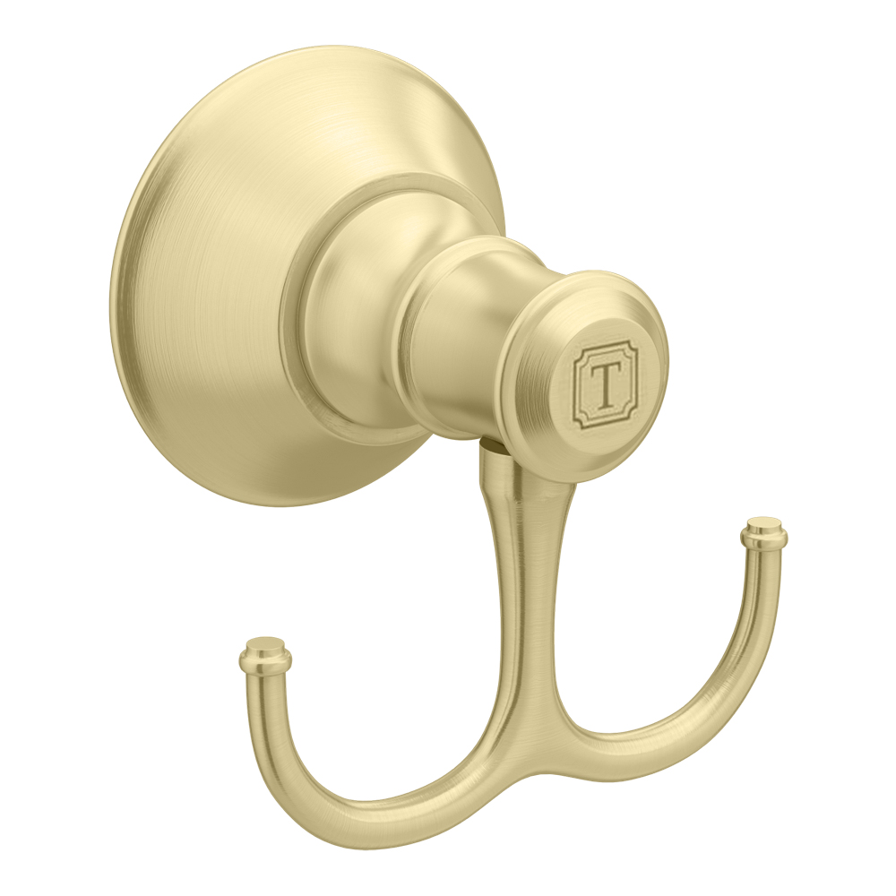 Trafalgar Double Robe Hook - Brushed Brass 1 Trafalgar Double Robe Hook - Brushed Brass