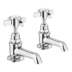 Premier® Nuie Traditional Beaumont Long Nose Basin Taps - Chrome