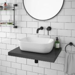 Venice Floating Basin Shelf (Gloss Grey - 600mm Wide) 6 Venice Floating Basin Shelf (Gloss Grey - 600mm Wide) -Victorian Plumbing Shop v6ggslfd4