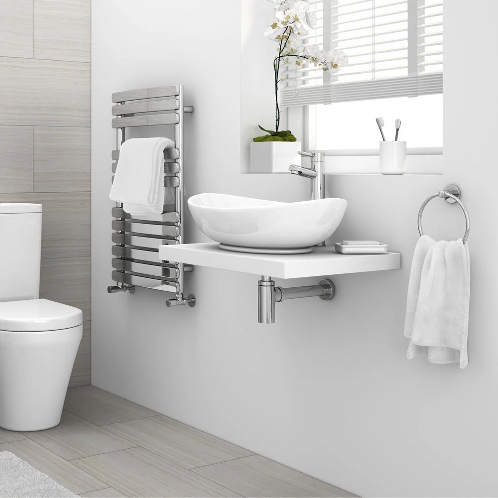 Venice Floating Basin Shelf (Gloss White - 600mm Wide) 5 Venice Floating Basin Shelf (Gloss White - 600mm Wide) - Image 5