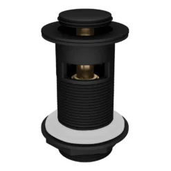 Valencia Matt Black Waterfall Basin Mixer Tap + Waste