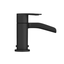 Valencia Matt Black Waterfall Bath Filler -Victorian Plumbing Shop vwft2blk d3