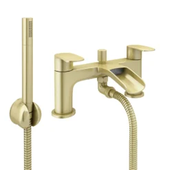 Valencia Brushed Brass Waterfall Bath Shower Mixer Incl. Shower Kit 8 Valencia Brushed Brass Waterfall Bath Shower Mixer Incl. Shower Kit -Victorian Plumbing Shop vwft3bb l1