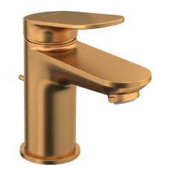 Duravit Wave S-Size Single Lever Basin Mixer With Pop Up Waste - Brushed Bronze