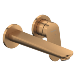 Duravit Wave Wall Mounted Single Lever Basin Mixer - Brushed Bronze