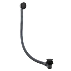 Arezzo Matt Black Easy Clean Click Clack Bath Waste With Overflow -Victorian Plumbing Shop wa900ek l