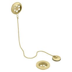 Chatsworth Retainer Bath Waste With Brass Plug & Ball Chain Brushed Brass
