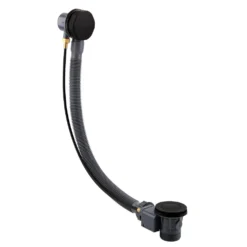 Arezzo Matt Black Bath Pop-up Waste & Overflow