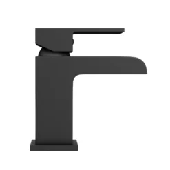 Monza Matt Black Waterfall Basin Tap -Victorian Plumbing Shop wf001blk d4