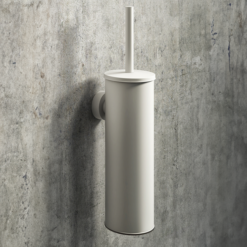 Arezzo Matt White Wall Mounted Toilet Brush + Holder