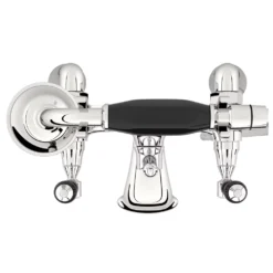 Orchard Winchester Bath Shower Mixer Tap With Black Lever Handles -Victorian Plumbing Shop winb05 lv7