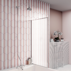 Victoria Bath Shower Mixer With Rigid Riser Kit & 5" Shower Head - Chrome