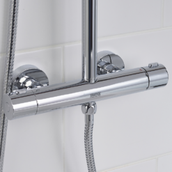 Bristan Zing2 Thermostatic Bar Shower Valve And Rigid Riser Kit - Chrome -Victorian Plumbing Shop zi shxdivsmff c 4